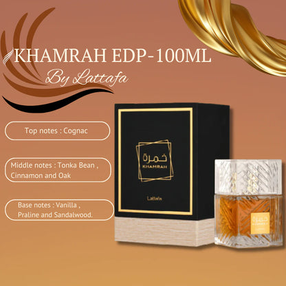 Khamrah by Lattafa 3.4 oz EDP unisex   ORIGINAL⭐️⭐️⭐️⭐️⭐️